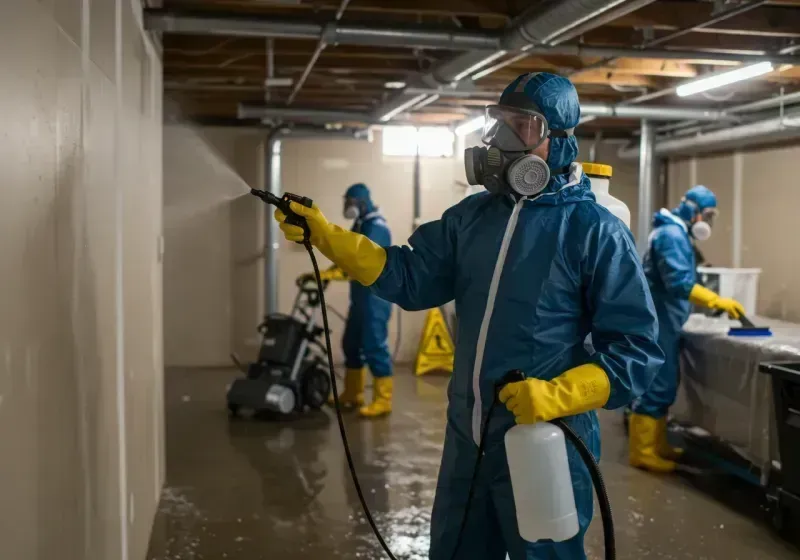 Basement Sanitization and Antimicrobial Treatment process in Stokesdale, NC